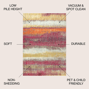 Contemporary Pop Modern Abstract Vintage Area Rug